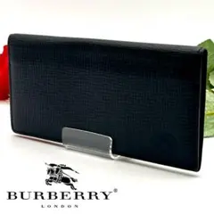 極美品✨ BURBERRY バーバリー 長財布 レザー ブラック 【未使用級】