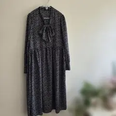 美品　reve bleu タイ付き　ロングワンピース　F