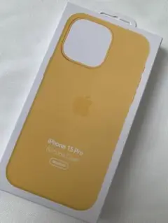 iPhone 15 Pro 正規品 未使用シリコーンケース サンシャイン