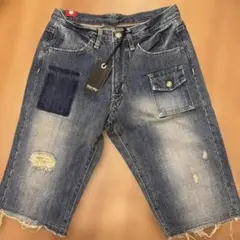 blueway ブルーウェイ　デニムショートパンツ ダメージ加工　未使用　S