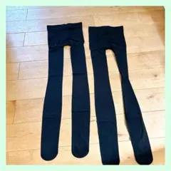 ☆タイツ レギンス ブラック 黒色 暖かき 2本セット 冬 10デニール