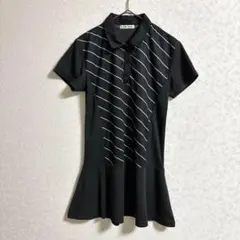 【LEMIORE レミオーレ】半袖チュニック ポロシャツ　M 黒　スポーツ 体操