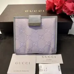 未使用に近い‼️ グッチ GUCCI 財布 二つ折り 折り財布 GGキャンバス