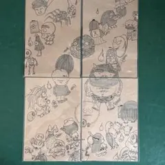 オリジナルイラスト　百鬼夜行　4枚セット