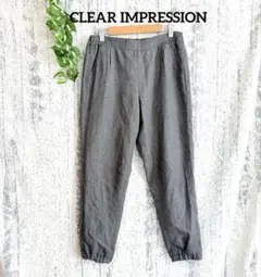 【CLEAR IMPRESSION】 レディース テーパードパンツ グレー