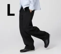 ユニクロC スウェットワイドパンツ　ブラック　 Lサイズ