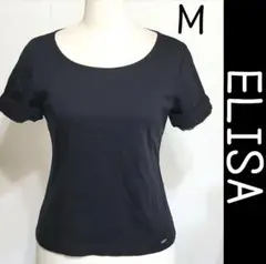 ハロッズ　ELISA 　エリザ　黒　半袖　カットソー M コットン100%