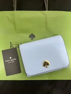 kate spade 二つ折り財布 レザー ウォレット KK056 ブルー