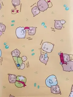 【約134cm×114cm】すみっコぐらし 綿生地 かわうそ キャンプ