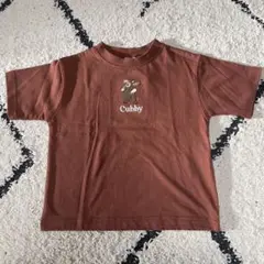ロストキッズ・ロストボーイズCubby 刺繍 Tシャツ ブラウン くま