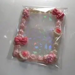 ①トレカケース ピンク＆ホワイト B8サイズ