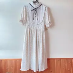 しまむら 青木美沙子 コラボ ドット ワンピース M ロリータ