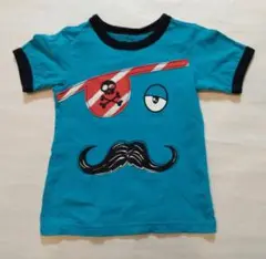 EST.1989　PLACE　水色　海賊　 Tシャツ　4T　100cm　ひげ