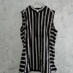 美品　MUNITALP ノースリーブ カットソー　ストライプ 42 ゴルフ