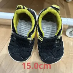 イフミー　15.0cm ブラック✖️イエロー　サンダル