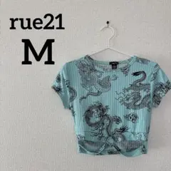 早い者勝ち✨ rue21 【M】ドラゴン柄 クロップドTシャツ 半袖 夏服