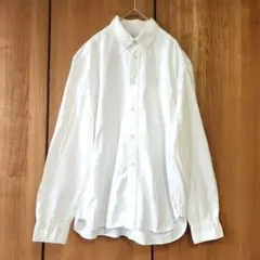 ☘️【H&M】メンズ ボタンダウン 長袖 ホワイト シャツ 175/100A