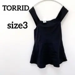 タグ付き✨TORRID 【3】ノースリーブ チュニック オフショルダー　ブラック