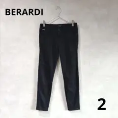 406 BERARDI ベラルディ　スキニーパンツ　ストレッチ　レース編み　黒