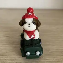 シーズー♡と緑の車(o^^o)ハンドメイド粘土