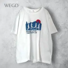 【WEGO ウィゴー】　プリント半袖カットソー　Tシャツ　コットン混　ランニング