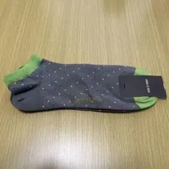 COMME CA MEN ドット柄ソックス 25-27cm 未使用品　グレー