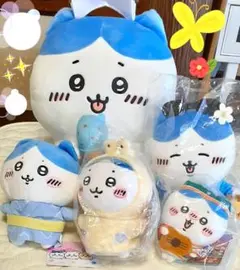 ちいかわ◇ハチワレぬいぐるみ・マスコット5体まとめ売り♪︎◇アイスクリームくじ他