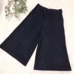 ensuite エンスウィート レナウン　濃紺のワイドレッグキュロット　サイズ2