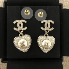 シャネル ココマーク ピアス ハート 新品同様