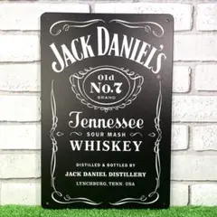 716番】ジャックダニエル ウイスキー お酒 レトロ バー ガレージ ブリキ看板