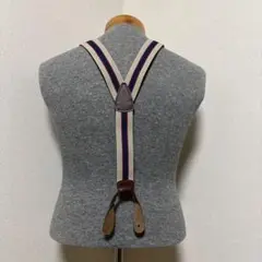 未使用　ベージュ*ネイビー*レッド　ヴィンテージ クラシックサスペンダー