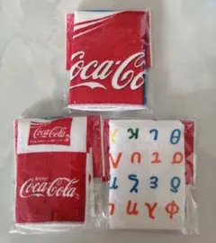 当時物　非売品 アテネオリンピック コカ・コーラ ミニタオルハンカチ 3種