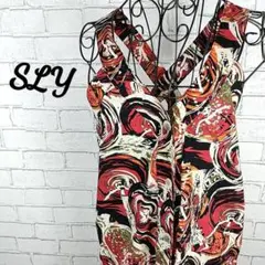 スライ SLY 【2】 チュニック 総柄 ノースリーブ ポケット付き