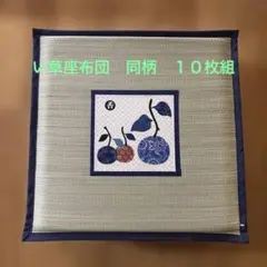 い草素材の果物デザイン座布団　10枚組