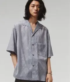 【美品】WYM LIDNM PYTHON DRAPE OPEN カラーシャツ