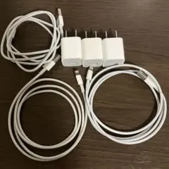 Apple純正 USB充電器 3個セット + Lightningケーブル3本