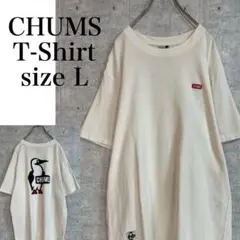 CHUMS Tシャツ 半袖 ブービーロゴ ブービーバード バックプリント 白L