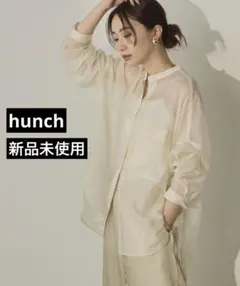 【新品未使用】hunch バンドカラー シアーシャツ