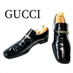 GUCCI グッチ ビットローファー 黒 36.5 スリッポン 金属