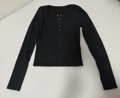 Dazy ブラック 長袖 Tシャツ