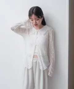 【Kastane】衿付きレースプルオーバー
