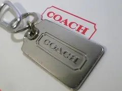 ★未使用!★COACHコーチ■メタルチャームプレート キーホルダー■本物■