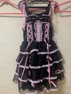 BABY Eternal Ribbon Featheryジャンパースカート 黒 BABY Eternal Ribbon Featheryジャンパースカート 黒