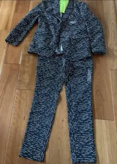 美品 ニューバランス ストライプ ジャケット パンツ セットアップ ネイビー