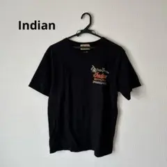 【美品】く1 Indian インディアン 半袖Tシャツ 黒　sizeM