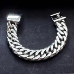 【ヴィンテージ品】6面カットダブル　喜平ブレスレット　19mm 極太