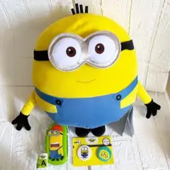 ミニオンズフィーバー メガジャンボぬいぐるみ オットー happyくじ 缶バッジ