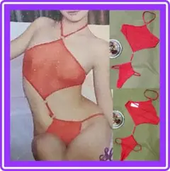 ★超素敵★レッド★シースルー★ボディスーツ★テディ風★可愛い★キュート★K41