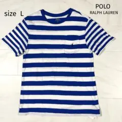 ポロ ラルフローレン Tシャツ L メンズTシャツ ボーダーTシャツ ポニー
