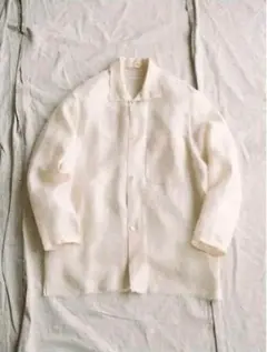 LIDNM AKIHA LINEN STAND COLLAR SHIRT